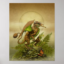 Póster Dragón Kiwi 11x14 (4x6 y superior)