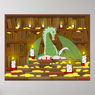 Póster Dragon library
