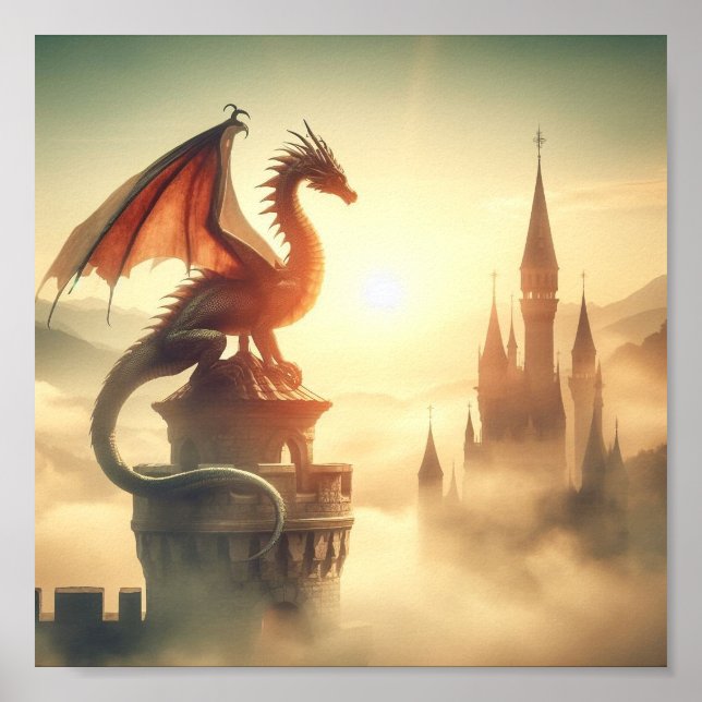 Póster Dragón majestuoso (Frente)