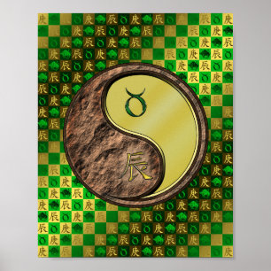 Póster Dragón Metalizado