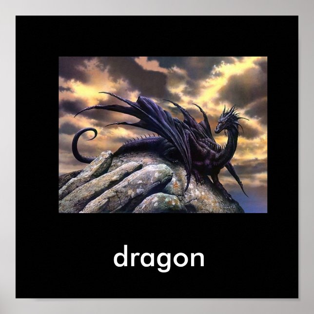 Póster dragón negro (Frente)