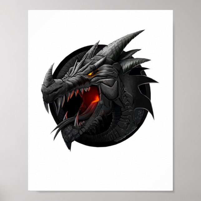 Póster Dragón negro (Frente)