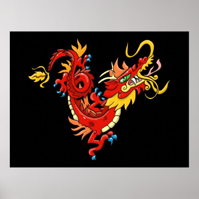 Póster Dragón oriental (Frente)