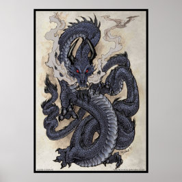 Póster Dragón oriental