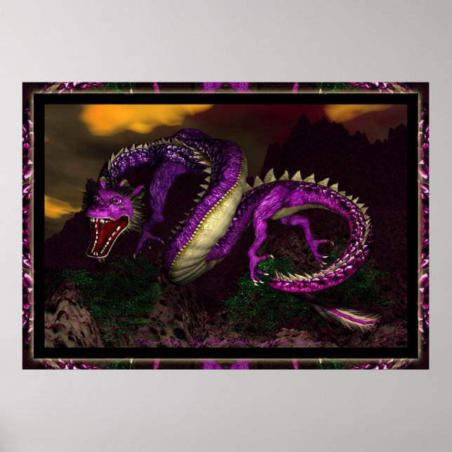 Póster Dragón Oriental Por Michelle Wilder (Frente)