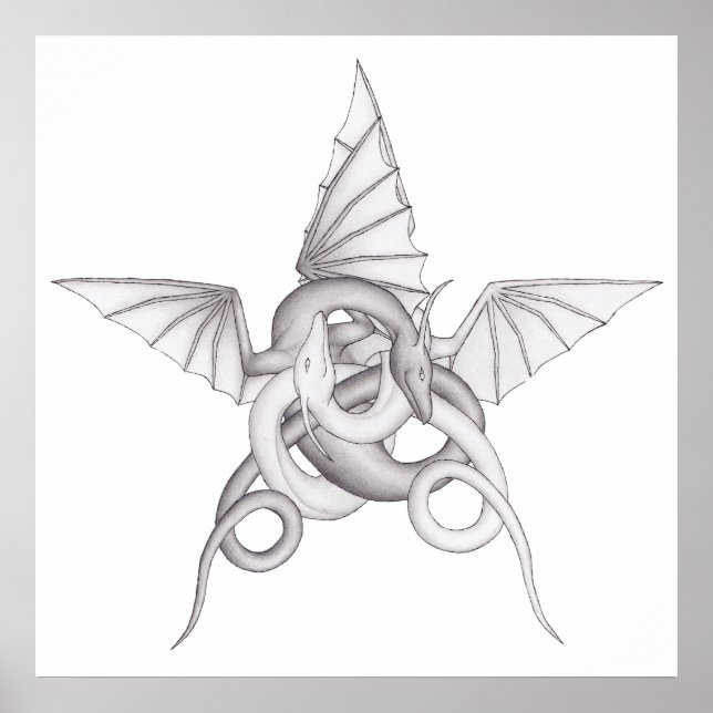 Póster Dragon Pentagram (Frente)