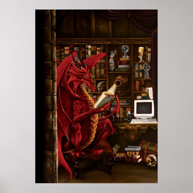 Póster Dragon Podcast Library (Frente)