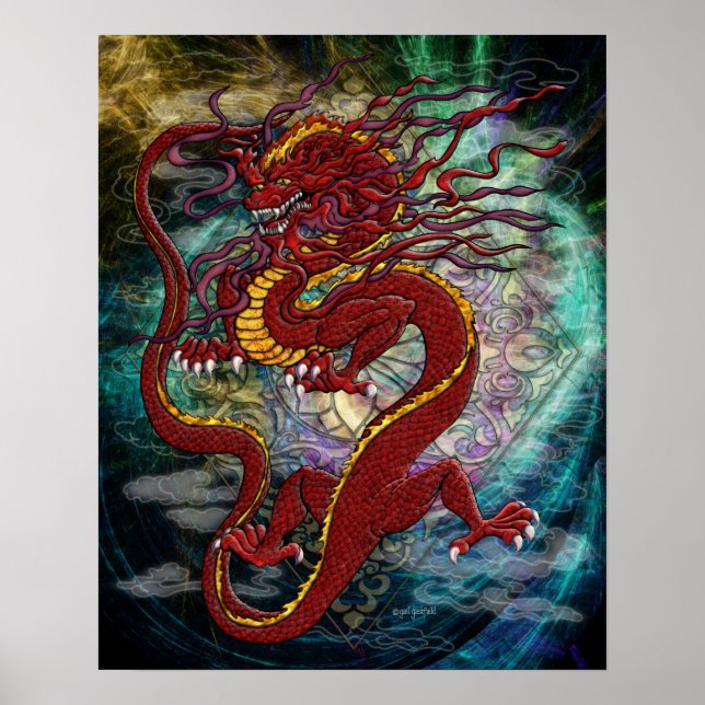 Póster Dragón poster chino (Frente)