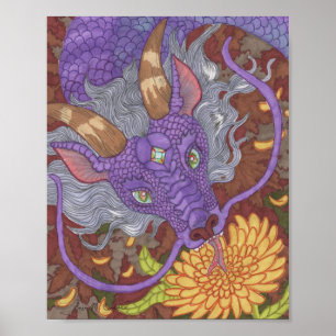 Póster Dragón púrpura de la sangre
