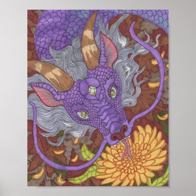 Póster Dragón púrpura de la sangre (Frente)
