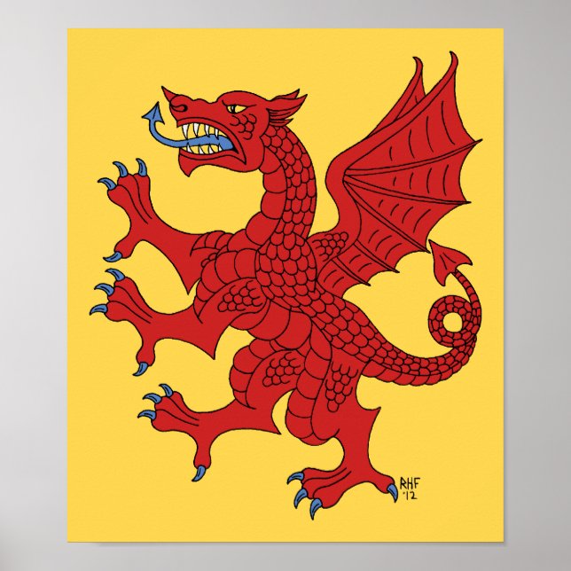 Póster Dragon Rampant Gules (Frente)