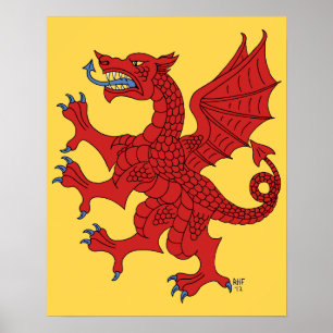 Póster Dragon Rampant Gules