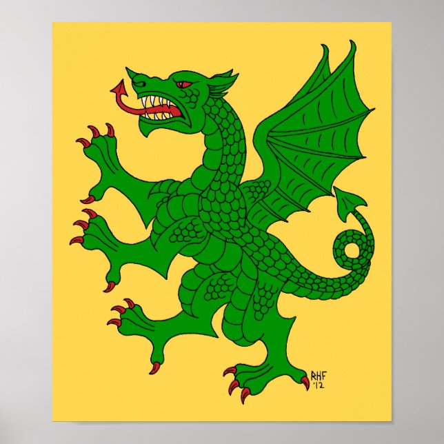 Póster Dragon Rampant Vert (Frente)