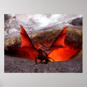 Póster Dragón Rojo