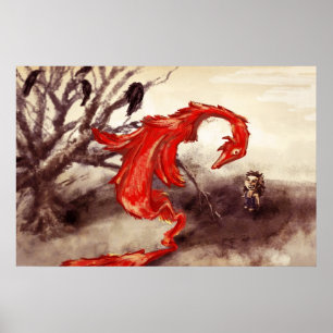 Póster Dragón Rojo
