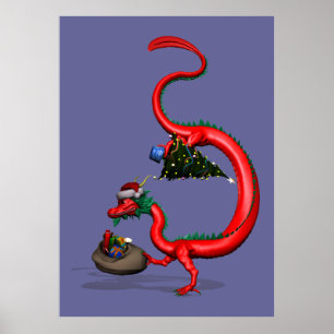 Póster Dragón Rojo