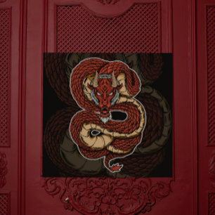 Póster Dragón Rojo Infernal Serpent