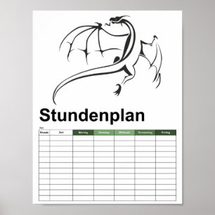 Póster Dragón Simple Volador