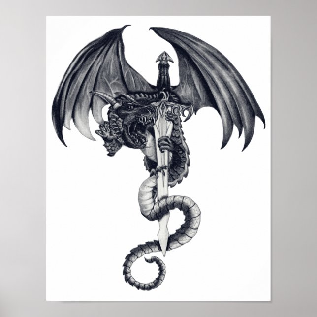 Póster Dragon & Sword Poster Art (Frente)