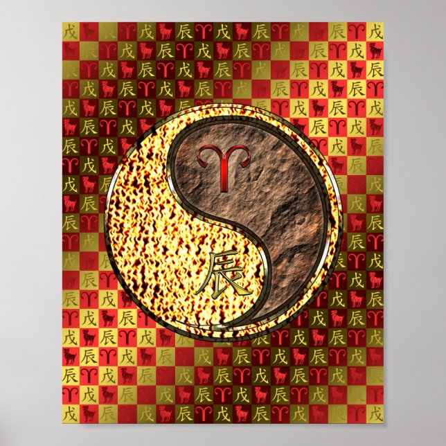 Póster Dragón terrestre de Aries (Frente)