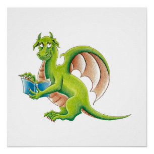 Poster Dragón Verde