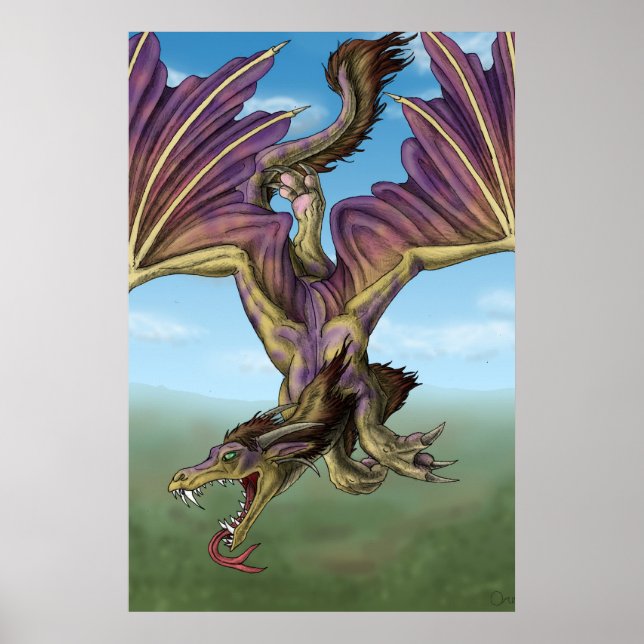 Póster Dragón volador (Frente)
