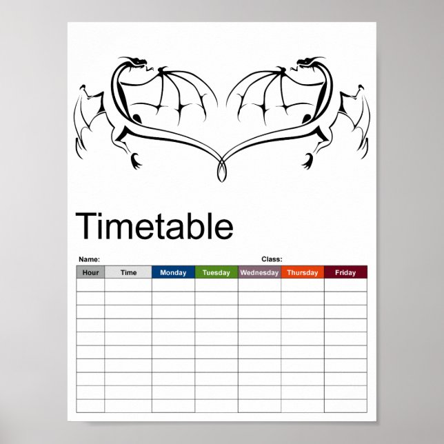 Póster Dragón volador simple (Frente)