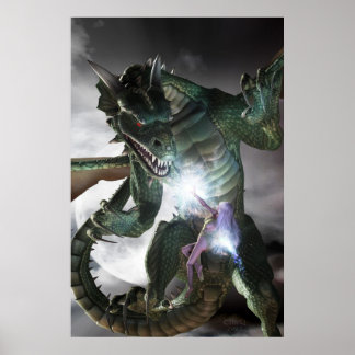 Póster Dragón y la hechicería
