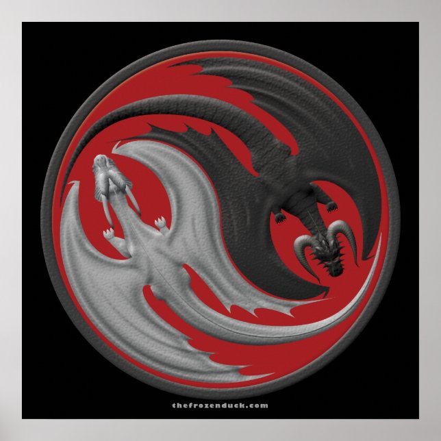 Póster Dragon Yin-Yang (Frente)