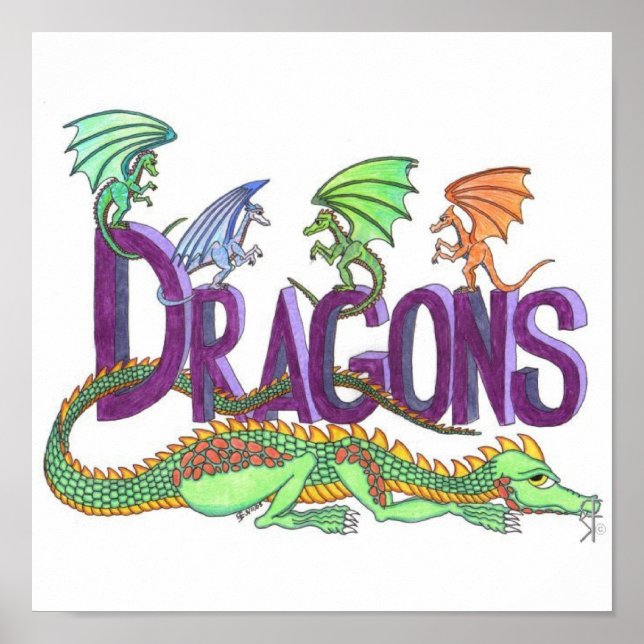 Póster Dragones (Frente)