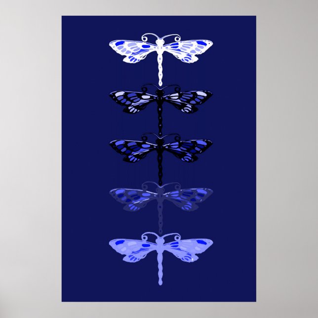 Póster Dragones azules (Frente)