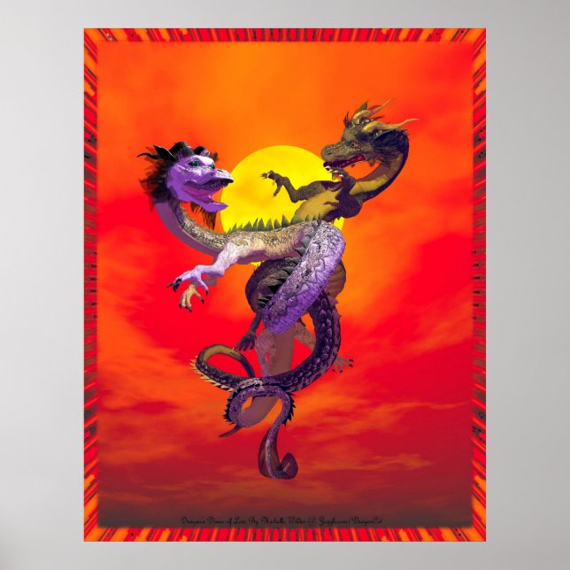 Póster Dragones Baile De Amor De Michelle Wilder (Frente)