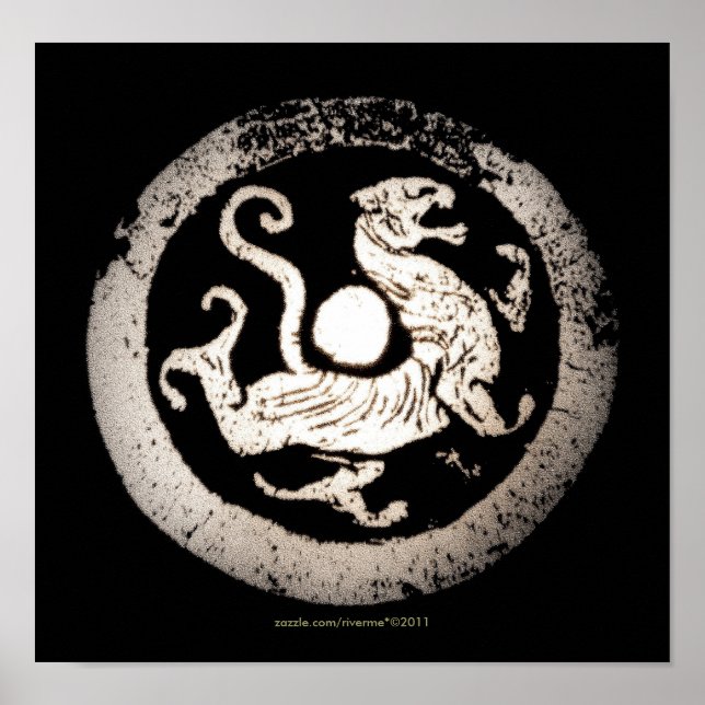 Póster Dragones chinos antiguos (Frente)