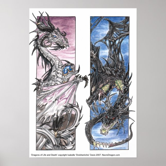 Póster Dragones de vida y muerte (Frente)