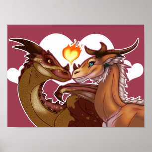 Póster Dragones el día de San Valentín