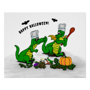 Póster Dragones - ¡Feliz Halloween! Hoy cocinaré