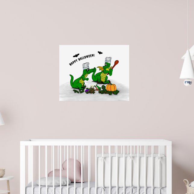 Póster Dragones - ¡Feliz Halloween! Hoy cocinaré (Guardería 2)