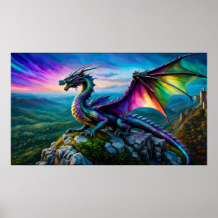Póster Dragones irlandeses protegen su tierra