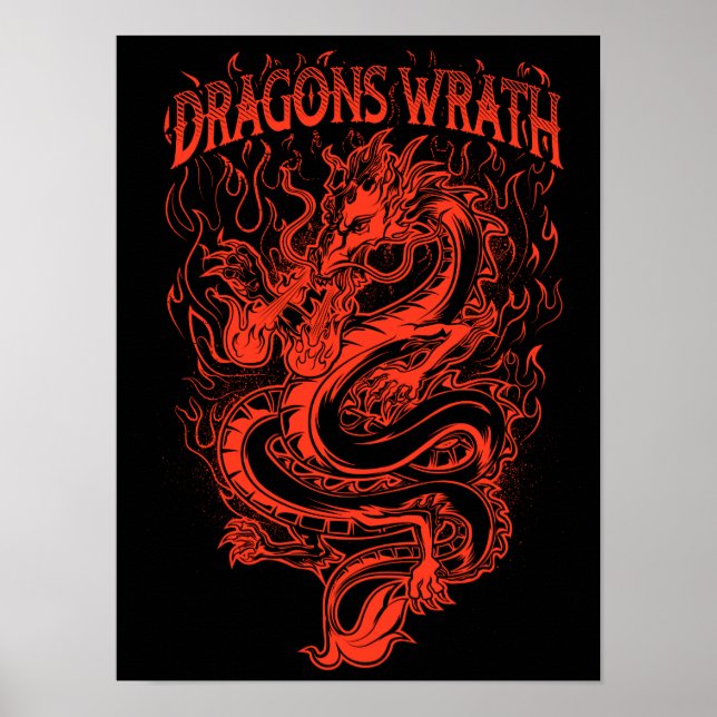 Póster Dragones Wrath Red (Frente)