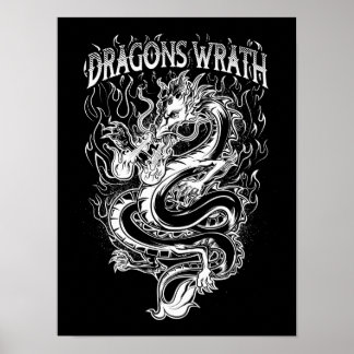 Póster Dragones Wrath White