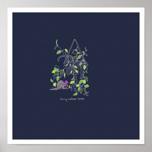 Póster Dragones y Naturaleza