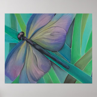 Póster Dragonfly Abstract Wall Art | Colorful Nature Post