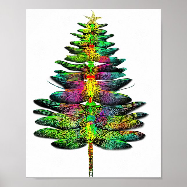 Póster Dragonfly Christmas Tree Dragonfly Xmas  (Frente)