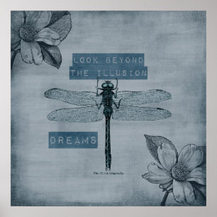 Póster Dragonfly Dream Illusion