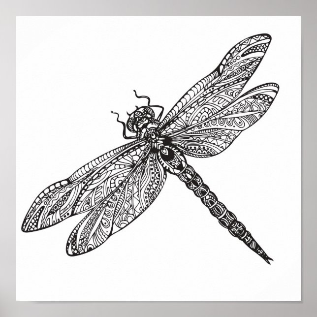 Póster Dragonfly En El Estilo 2 (Frente)