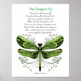 Póster Dragonfly Poem by Alfred Lord Tennyson