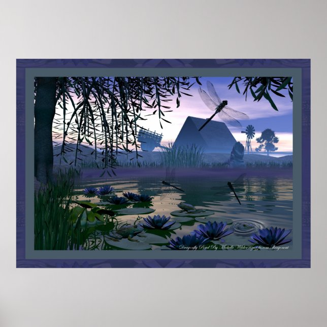 Póster Dragonfly Pond De Michelle Wilder (Frente)