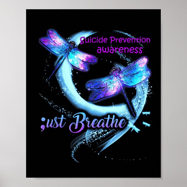 Póster Dragonfly Suicida Prevención Conciencia Guerrero S (Frente)