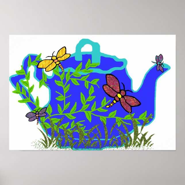 Póster Dragonfly Teapot poster (Frente)