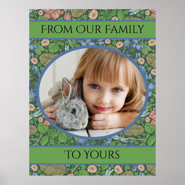 Póster Dragonflya Antigua Vuela en un Jardín Inglés (Frente)